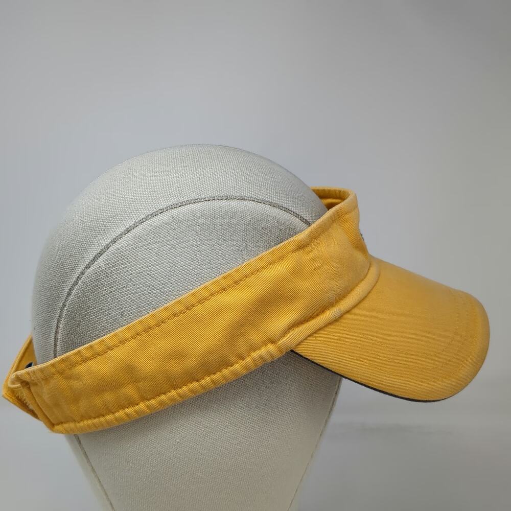 Old Navy Yellow Visor One Size Cotton Embroidered Logo Strapback Hat Contrast View 5